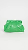 Clare V Sissy Reptile Embossed Leather Clutch In Lizard Parrot