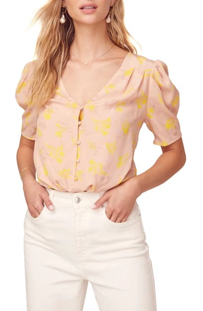 Astr Sunday Top In Marigold Floral