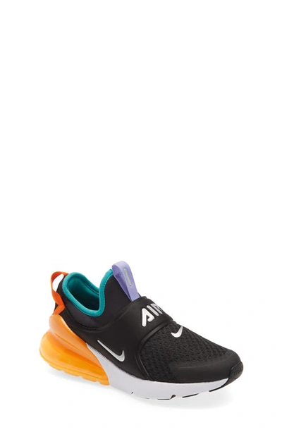 Nike Kids' Big Boys Air Max 270 Extreme Slip-on Casual Sneakers From Finish Line In Black,laser Orange,magma Orange,metallic Silver