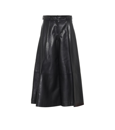 Khaite Selma High-rise Leather Pants In Black
