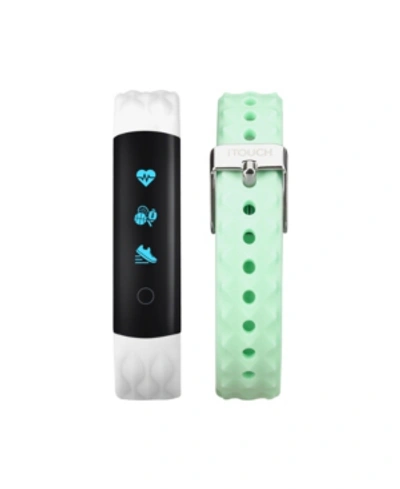 Itouch Women's Slim Activity Tracker White Mint Interchangeable Straps 13mm X 40mm