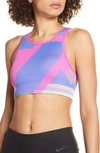 Nike Icon Clash Women's Light-support Padded Seamless Sports Bra In Firepk/dsrtdt