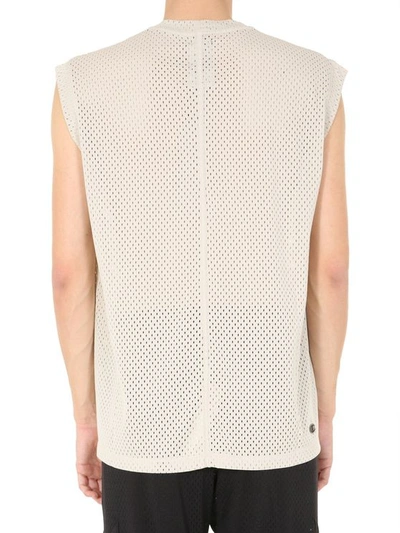 Rick Owens Tank With Logo In Bianco