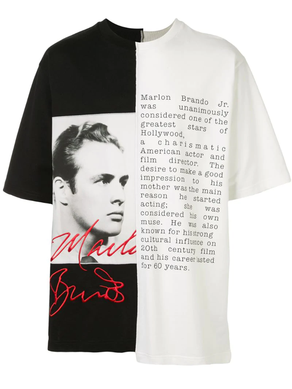 Dolce & Gabbana Marlon Brando Two-tone T-shirt In White | ModeSens