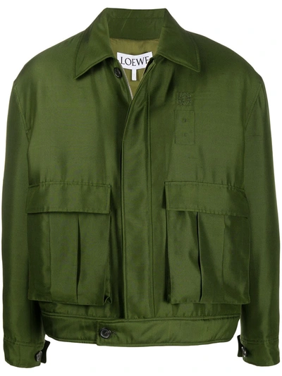 Loewe Casual Jacket In Green Polyester