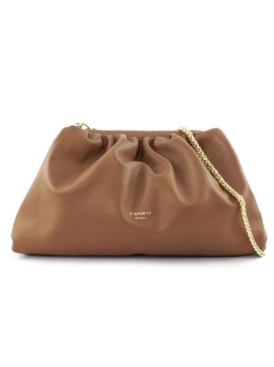 Avenue 67 Puffy Bag In Brown Leather