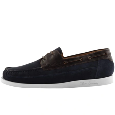 Oliver Sweeney Sweeney London Lufton Boat Shoes Navy