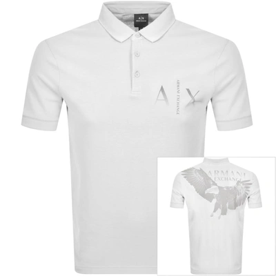 Armani Exchange Short Sleeved Polo T Shirt White