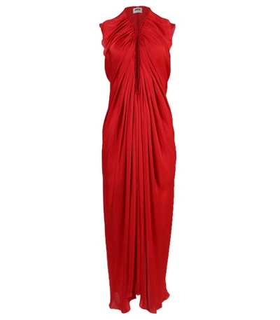 Maison Rabih Kayrouz Red Draped Midi Dress