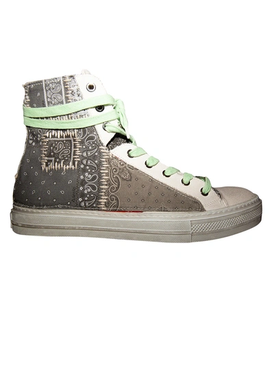Amiri High Top Sunset Bandana Sneakers In Black