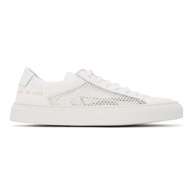 Common Projects Achilles Low Summer Edition Leather And Mesh Sneakers In 0506 White