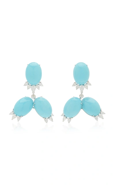 Lauren X Khoo Women's Azure Marquee Earrings In Blue