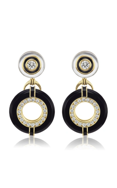Andrew Glassford Women's Donut Series Iii Diamond And Black Onyx Earrings