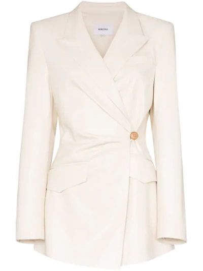 Nanushka Blair Vegan Leather Blazer In Neutrals