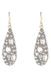 Alexis Bittar Essentials Diamond Dust Dewdrop Earrings In Silver