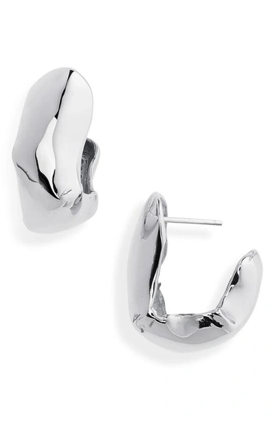 Faris Fortuna Ebi Hoop Earrings In Silver
