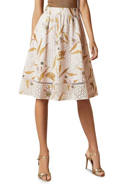 Ted Baker Jariita Cabana Eyelet Skirt In Lt-pink