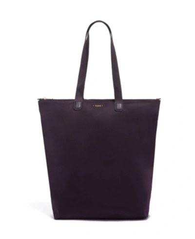 Tumi Just In Case North/south Packable Nylon Tote In Blackberry
