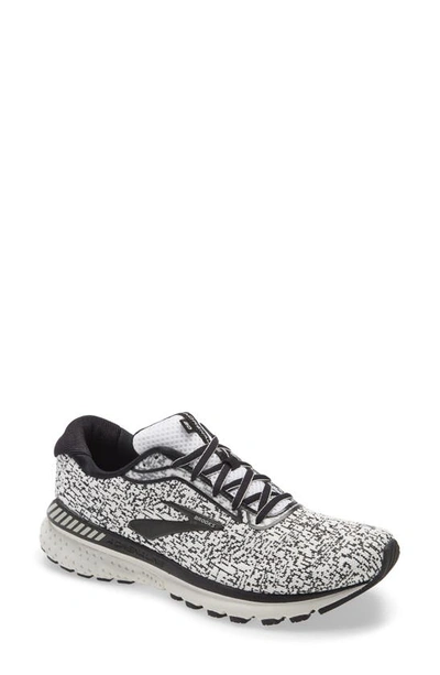 Brooks Men's Adrenaline Gts 20 Running Sneakers From Finish Line In White/ Black/ Grey