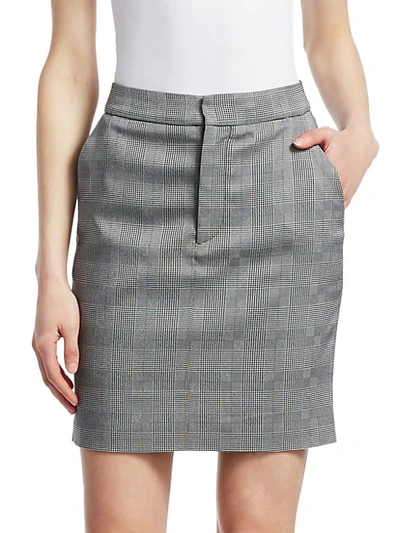 Vetements Plaid Push-up Skirt In Grey