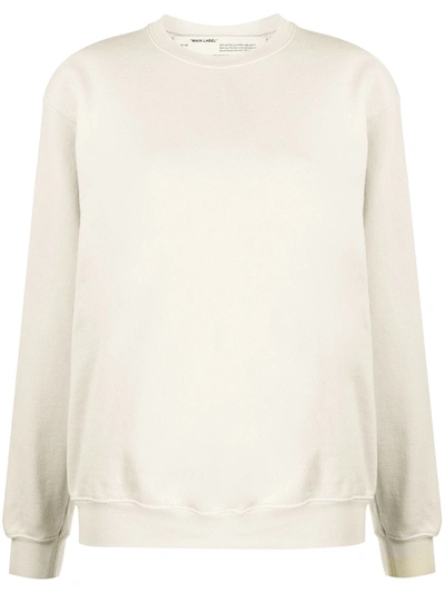 Off-white Diag Oversized Printed French Cotton-terry Sweatshirt In Beige
