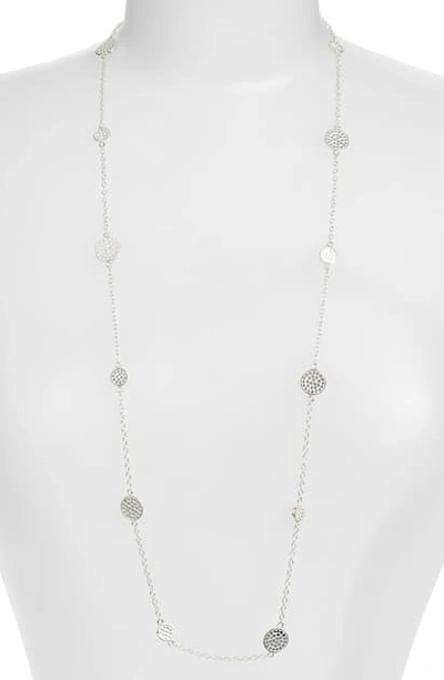 Anna Beck Long Multi Disc Station Necklace (nordstrom Exclusive) In Silver