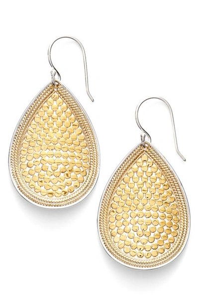 Anna Beck Medium Teardrop Earrings In Gold/ Silver