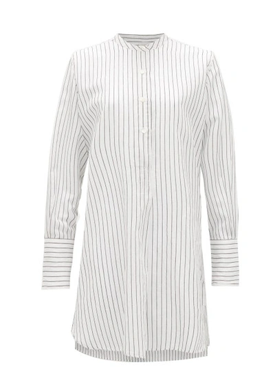 Nili Lotan Loria Tunic Shirt In White/black Stripe