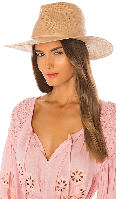 Janessa Leone Arlo Packable Fedora In Sand