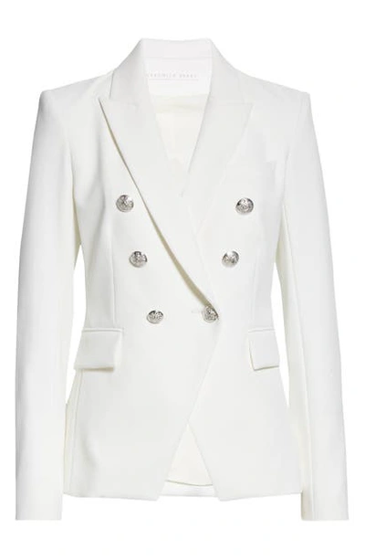 Veronica Beard Miller Double Breasted Dickey Jacket In White