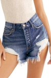 Free People Loving Good Vibrations Shorts In Indigo Mirage