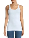 Vince Favorite Ribbed Tank Top In White