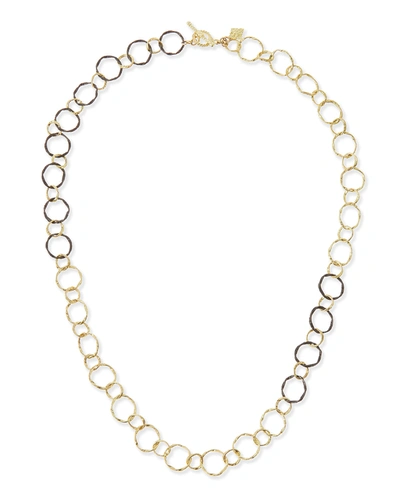 Armenta Midnight & 18k Circle Link Necklace