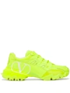 Valentino Garavani Garavani Climber Leather Sneakers In Lime