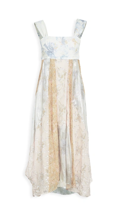 Rebecca Taylor Daffodil Metallic Silk-blend Dress In Assorted
