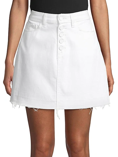 Paige Jeans Aideen Exposed Button Skirt In Crisp White