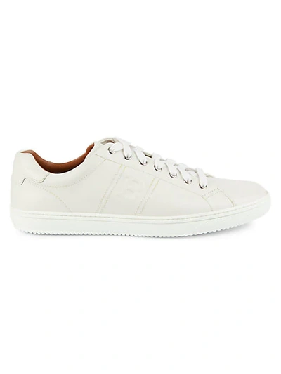 Bally Men's Orivel Leather Sneakers In White