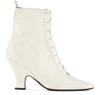 Marc Jacobs The Victorian Leather Boots In Off-white