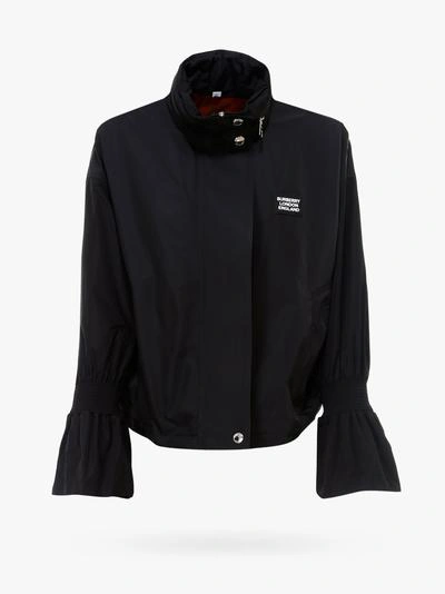 Burberry Nylon Rainproof Jacket In Black