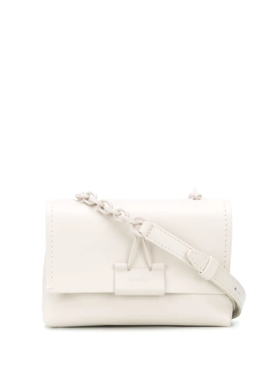 Off-white Mini Binder Clip Crossbody Bag In Neutrals