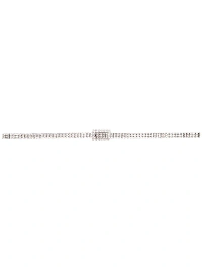 B-low The Belt Slim Style Studded Belt In Silver