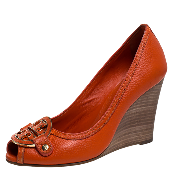 tory burch orange heels