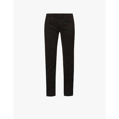 7 For All Mankind Standard Luxe Performance Slim-fit Straight-leg Stretch-denim Jeans In Black