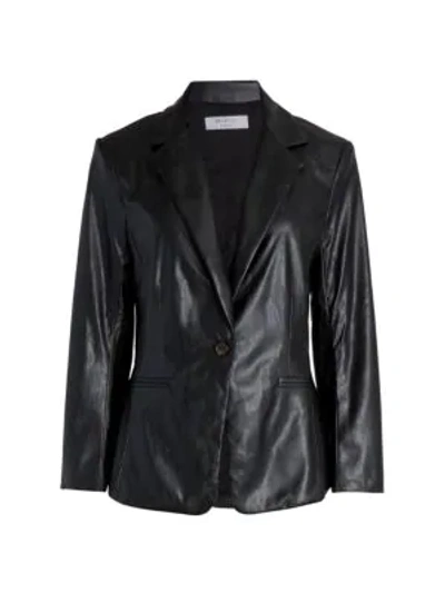 Bailey44 Adelaide Faux-leather Blazer In Black