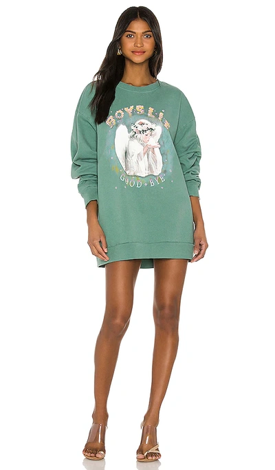 Boys Lie , Good Bye Crewneck In Light Green