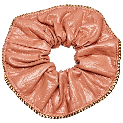 Kitsch X Justine Marjan Patent Scrunchie With Chain Blush