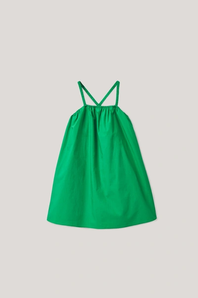 Cos Kids' Sleeveless Cotton Dress In Green