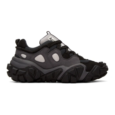 Acne Studios Chunky-sole Panelled Trainers In Black
