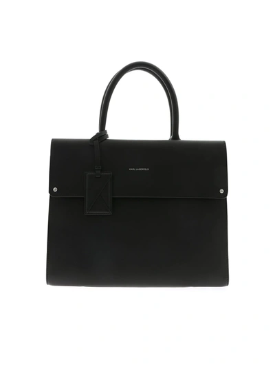 Karl Lagerfeld Ikon Handbag In Black