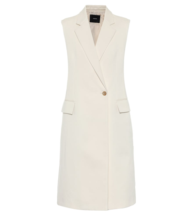 Joseph Cyrielle Frayed Cotton And Silk-blend Vest In Cream